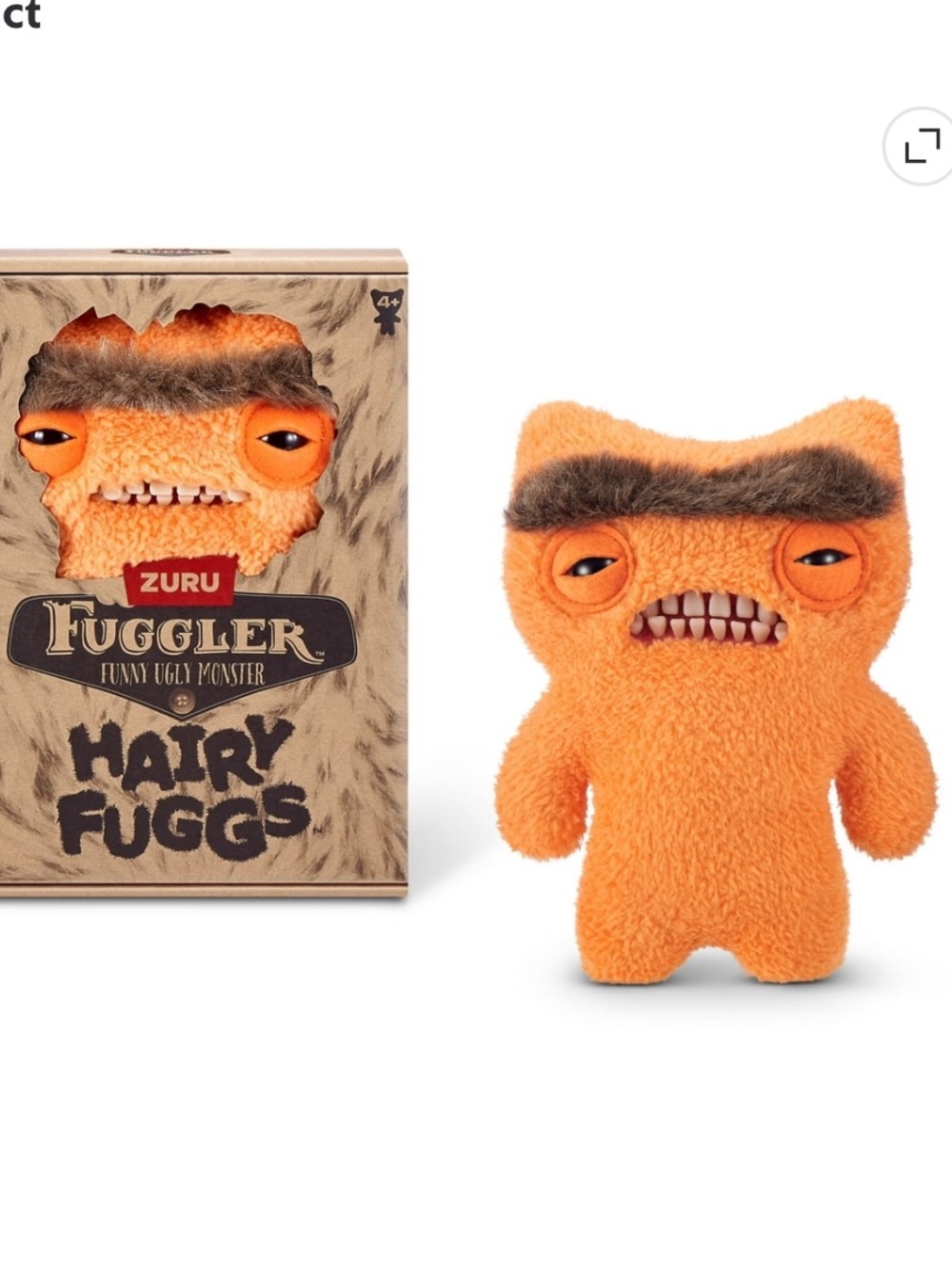 ZURU Fuggler Hairy Fuggs Orange Plush Monster Toy